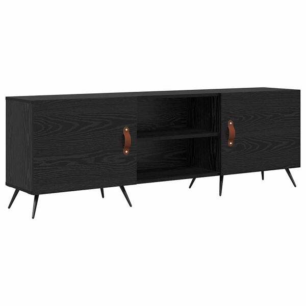 vidaXL TV Cabinet Black oak 150 x 30 x 50 cm Engineered wood