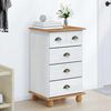vidaXL Chest of Drawer ASKIM White 45.8 x 40 x 79 cm Solid Pine wood