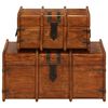 vidaXL Treasure Chest Set 2 Pieces Solid Acacia Wood Honey Finish