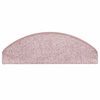 vidaXL Stair Mats 30 pcs 65x21x4 cm Light Pink Half Round Large