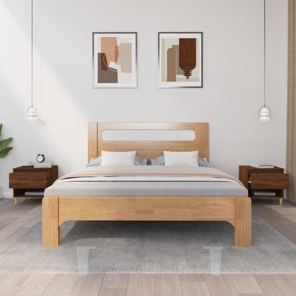 vidaXL Bedside Tables 2 pcs Brown Oak 50x46x50 Engineered Wood