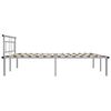 vidaXL Bed Frame without Mattress Grey Metal 200x200cm