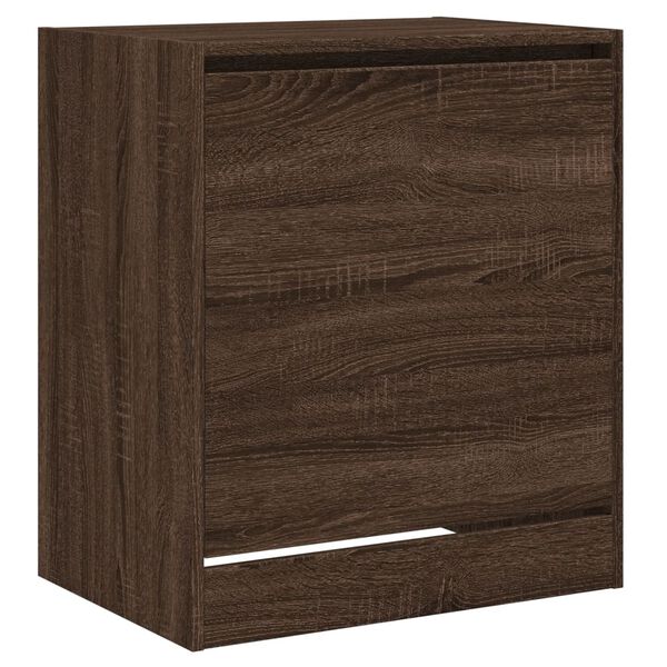 vidaXL Shoe Cabinet Brown Oak 60x42x69 cm Engineered Wood