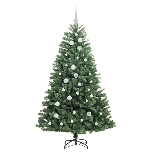 vidaXL Artificial Hinged Christmas Tree Green 150 cm PVC and Metal