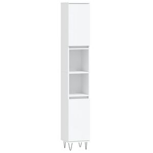 vidaXL Bathroom Cabinet White 30x30x190 cm Engineered Wood