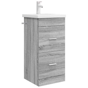 vidaXL Bathroom Vanity with Sink Grey Sonoma 42 x 40 x 84.5 cm