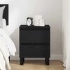 vidaXL Bedside Cabinet Black Oak 40 x 35 x 50 cm Engineered Wood