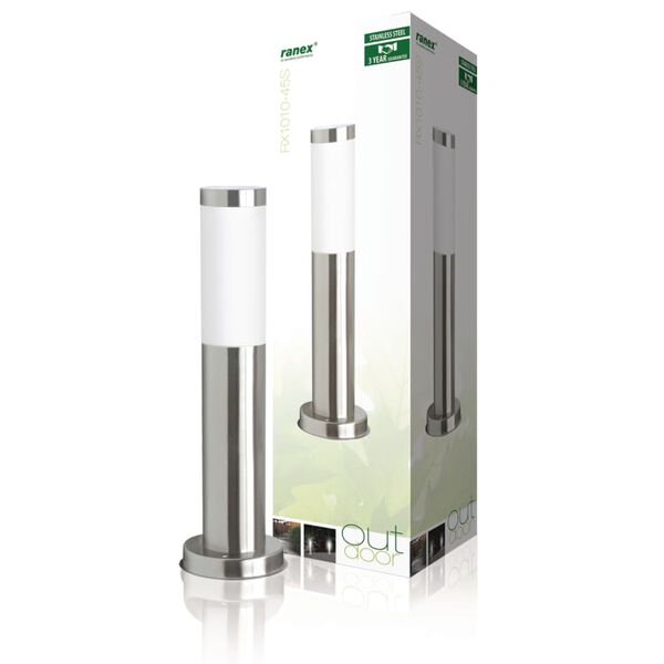 Ranex Garden Bollard Light 20 W Chrome 45 cm RX1010-45