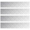 vidaXL Stair Tread Rectangular 4 pcs Silver 100 x 20 cm Aluminium
