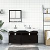 vidaXL 3 Piece Bathroom Furniture Set Black Engineered Wood