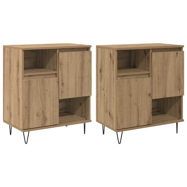vidaXL Sideboard 2 pcs Artisan Oak 60 x 35 x 70 cm