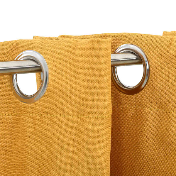 vidaXL Linen-Look Blackout Curtains with Grommets 2pcs Yellow 140x245cm
