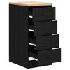 vidaXL Garage Storage Cabinet Black 40x51x85 cm Solid Wood Pine
