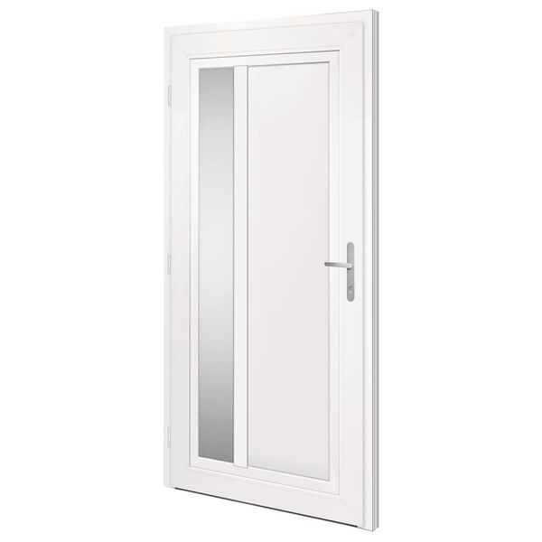 vidaXL Front Door White 108x208 cm PVC