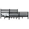 vidaXL Bed Frame without Mattress Solid Wood Pine 200x200 cm Black