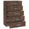 vidaXL Chest of Drawers Smoked Oak 71x35x108 cm Engineered Wood