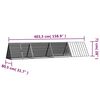 vidaXL Rabbit Cage Anthracite 403.5x80.5x71 cm Galvanised Steel