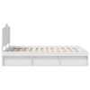 vidaXL Bed Frame with Headboard White 135 x 190 cm Solid Pine Wood