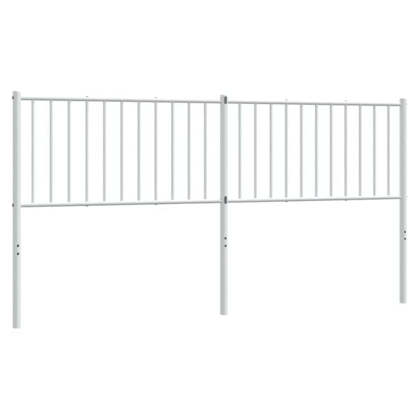vidaXL Metal Replace Headboard White 180 cm
