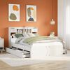 vidaXL Bookcase Bed without Mattress White 150x200 cm King Size Solid Wood Pine
