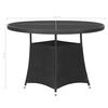 vidaXL 5 Piece Garden Dining Set Poly Rattan Black