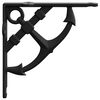 vidaXL Wall Shelf Brackets 12 pcs Black 21 x 21 x 3.5 cm Steel