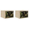 vidaXL Wall-mounted Bedside Cabinet RHENEN 2 pcs Sonoma Oak