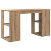 vidaXL Desk with Shelf Artisan Oak 130 x 50.5 x 75 cm Engineered Wood
