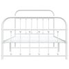 vidaXL Metal Bed Frame without Mattress with Footboard White 100x200cm
