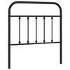 vidaXL Metal Headboard Black 90 cm