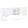 vidaXL TV Cabinet White 115x30x46 cm Solid Mango Wood
