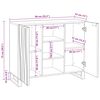 vidaXL Sideboard White 90 x 33 x 75 cm Solid mango wood