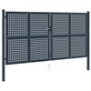 vidaXL Fence Gate Anthracite 306x200 cm Steel