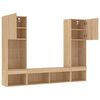vidaXL 5 Piece TV Wall Units with LED Sonoma Oak Engineered Wood