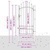 vidaXL Garden Gate with Lock Grey 100 x 200 cm Steel