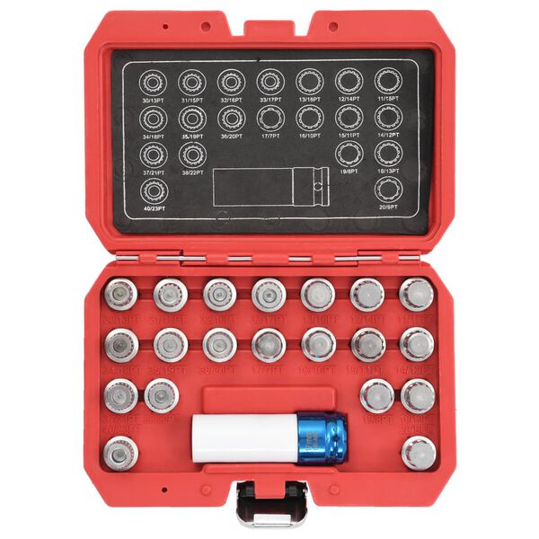 vidaXL 21 Piece Rim Lock Socket Set for BMW