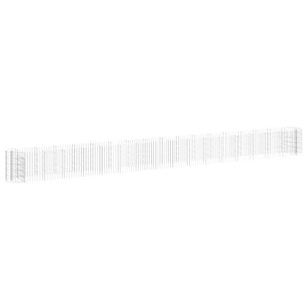 vidaXL Gabion Raised Bed Galvanised Iron 610x50x50 cm