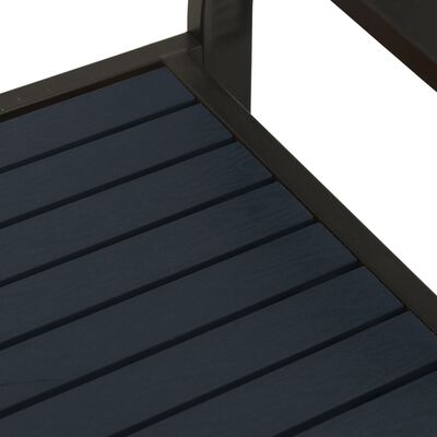 vidaXL Garden Bench 124.5 cm Steel and WPC Black