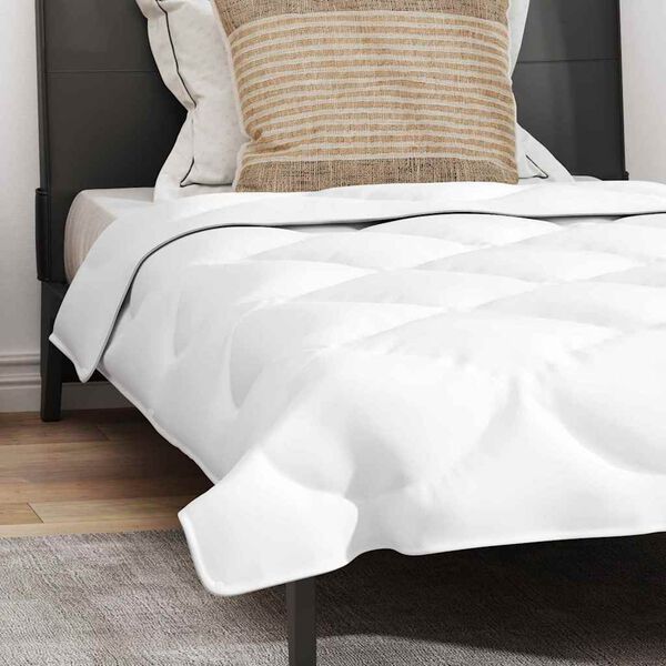 vidaXL Duvet Set with Pillow 2 pcs White Microfibre