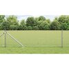vidaXL Fence Post Silver 50 x 0.5 m (19 x 19 mm mesh) Steel