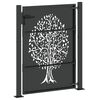 vidaXL Garden Gate with Lock Black 100 x 150 cm Powder-coated steel