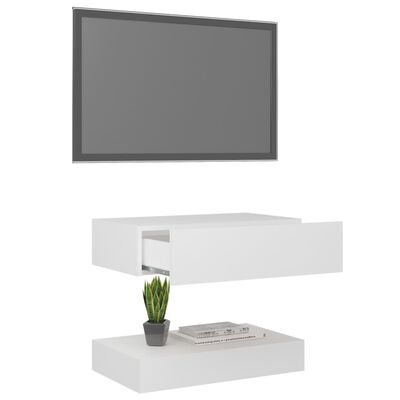 vidaXL TV Cabinet with LED Lights White 60x35 cm