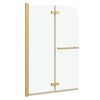 vidaXL Shower Enclosure Gold 95 x 140 cm ESG Glass and Aluminium