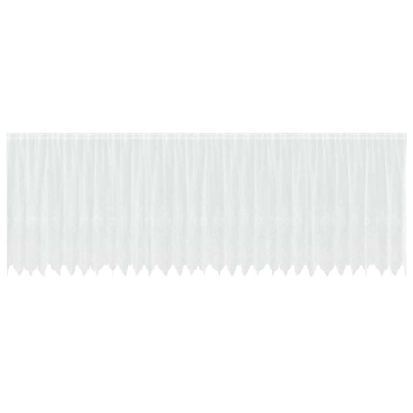 vidaXL Lace Curtain with Curtains Floral White 180 x 750 cm Polyester