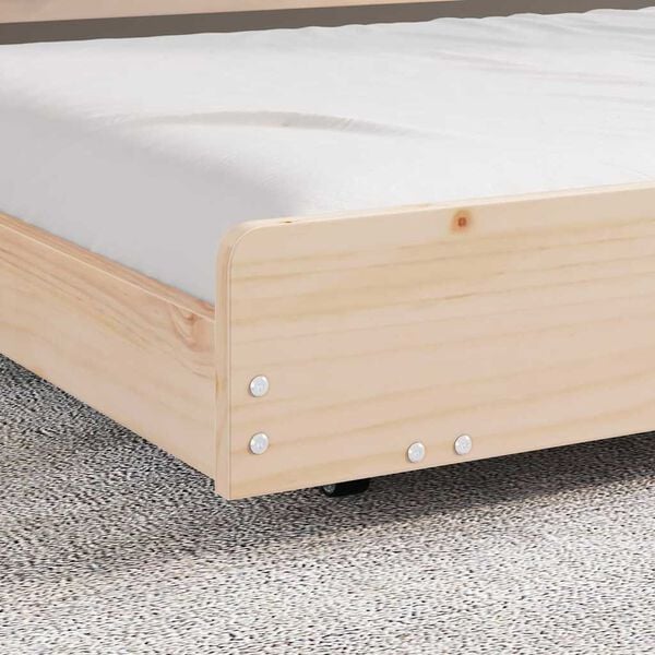 vidaXL Bed Frame Brown 80 x 200 cm Solid Pine wood