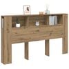 vidaXL Headboard Cabinet Artisian Oak 180x18.5x102.5 cm Engineered Wood