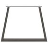 vidaXL Dining Table Legs V-Shape 2 pcs Anthracite 90x(72-73.3) cm Steel