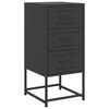 vidaXL Bedside Cabinets 2 pcs Black 36x39x78 cm Steel