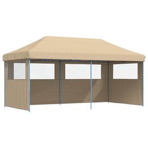 vidaXL Party Tent 292 x 580 x 315 cm Beige Oxford Fabric