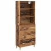 vidaXL Highboard Old Wood 69.5 x 32.5 x 180 cm Engineered Wood